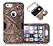 iPhone 6s Case, CexCob High Impact Camouflage Tree Skin 3 in 1 Hybrid Shockproof Full Body Protective Armor Combo Defender Cover Case Compatible for Apple iPhone 6s / 6, Black