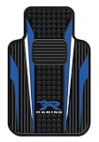Blue And White R Racing Universal-Fit Molded Front Floor Mats - Set of 2
