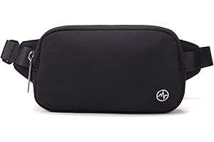 Pander Mini Belt Bag – Ultra Compact, Fits 6.7” Phone, Lipstick, Earbuds, Essentials, Small Crossbody Waist Purse, Black Onyx