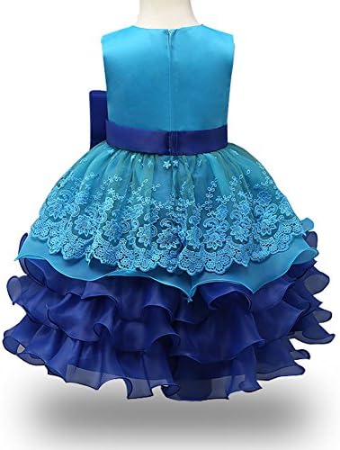 ONECEMORE 2-8T Princess Girl Pageant Party Tulle Lace Dress With Sleeveless