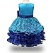 ONECEMORE 2-8T Princess Girl Pageant Party Tulle Lace Dress with Sleeveless