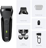 Braun Series 3 300BT Shaver Grey Dry Wet 3 Flexible Blades Beard Trim 5 Combs view 6