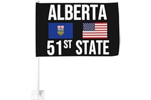 Alberta 51st State Of America Car Flag 12x18 In Car Flags, Alberta Separation Independence Flag Waterproof Cars Window Flags 