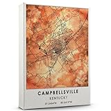 Campbellsville Map Poster, Kentucky Map Art