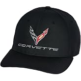 C8 Corvette Performance Hat - Next Generation StayDri Microfiber Cap - Officially Licensed by GM (Black)
