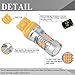YITAMOTOR 7443 7440 LED Bulb Amber for Turn Signal Light, 7444NA 7440a w21w LED Running Light Bulb for Car Truck Motorcycle Yellow, 21 SMD 3528 Chips, 12V-24V, Low Power, 2-Pack