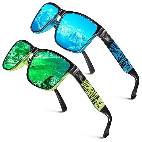 LINVO Polarized Sunglasses for Men and Women Driving Sunglasses UV Protection 100% Square Shades