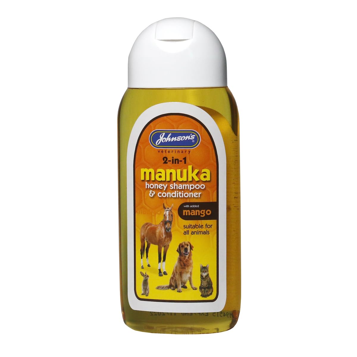 Johnson's Vet Manuka Honey 2-In-1 Shampoo, Clear, 200 ml (Pack of 1)