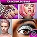 Body Glitter for Face, Body and Hair - Versatile Festival Accessories, Chunky Rave & Cosmetic Glitter - Includes Long Lasting Fix Gel