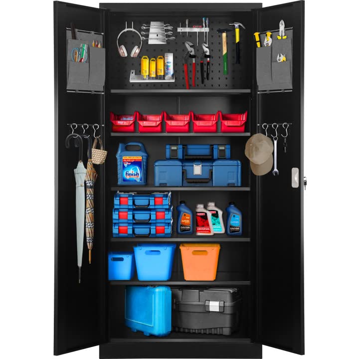 Bonusall 6Tier Storage Metal Garage Storage with Lock