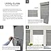 Chicology Cordless Magnetic Roman Shades / Window Blind Fabric Curtain Drape, Thermal, Light Filtering - Mountain Snow, 33
