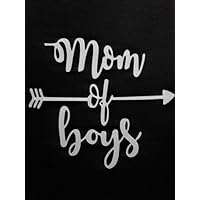 Chase Grace Studio Mom Life Boys Vinyl Decal Sticker|WHITE|Cars Trucks Vans SUV Laptops Walls Glass Metal |5.5" X 5"|CGS856