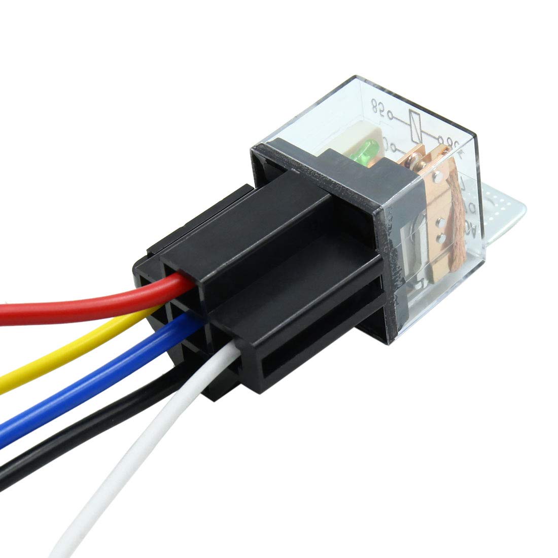 uxcell DC 12V 80A SPDT Automotive Car Relay 5 Pin 5 Wires w/Harness Socket Plug 5pcs