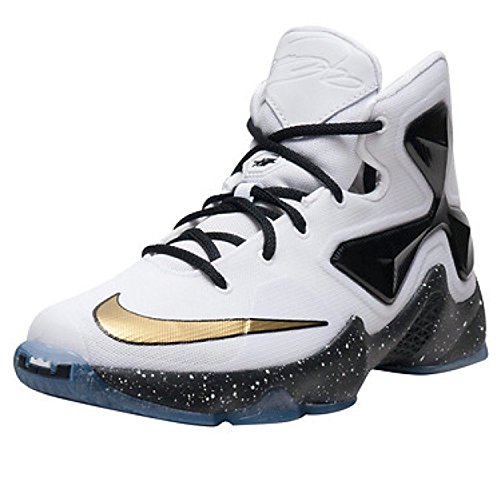 Nike Boys Lebron Xii Gs Basketball Shoes White Metallic Gold