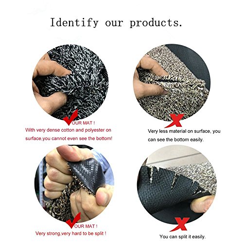 Eanpet 18"x 28" Indoor Doormat for Home Non Slip Super-Absorbent Door Mat Absorbs Mud Carpet Traps Dirt Trapper Mat for Front Door Entryway Doormat Machine Washable Black Fiber