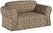 SureFit Scroll 1-Piece - Loveseat Slipcover - Brown