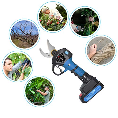 K KLEZHI Akku Astschere mit LED, Schnurlose Elektrische Gartenschere, 30 mm Schnittdurchmesser, 2x 2 Ah Lithium… – Bild 7