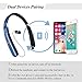 Bluetooth Headphones, Neckband Bluetooth Headset, Dostyle [30 Hours Playtime] Wireless Bluetooth Headphones w/Mic & Retractable Headset Compatible for All Cellphones Samsung & Android Phones (Blue)