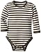 L'ovedbaby Unisex-Baby Newborn Organic Long-Sleeve Bodysuit, Gray Stripe, 6-9 Months