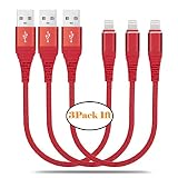 SMALLElectric Short iPhone Charger Cable 1ft, Short Lightning Cable 1ft 3Pack Date Sync iPhone Charging Cord for iPhone X /8/8 Plus/7/7 Plus/6/6s Plus/5s/5,iPad (1ft3pcs) (1ft3pcs)