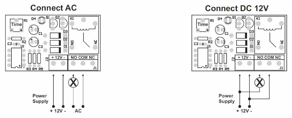 Onekool 9D-N0FO-91ZV Timer Switch Time Relay 1 To 50 Sec Delay On Switch 12V HK1581