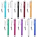 Yonisun 10 Pack of Pink, Blue, Purple, Red, Black Stylus Universal Touch Screen Capacitive Pen for Kindle Touch iPad 2, Iphone 4,4S, - T-10blk