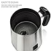 Brewberry Automatic Milk Frother & Heater for Extra Foamy Cappuccino, Latte & More, Cordless Electric Hot and Cold Drink Frothing Mug with Detachable Base for Easy Serving, Stainless Steel