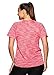 RBX Active Women's Plus Size Striated Short Sleeve Top Coral 2X