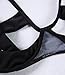 Bigyonger Women's Spaghetti Straps Bandage Bikini Suit Sexy Hollow Out Swimsuit Black Large