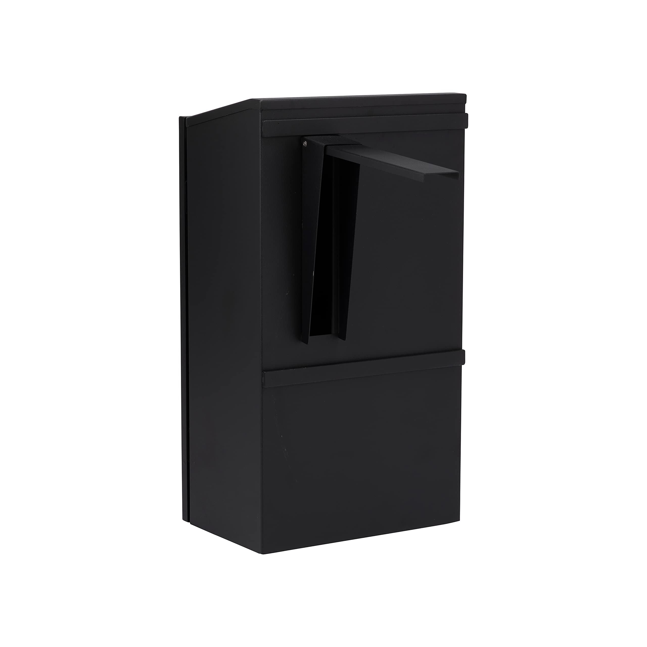 Sterling Secure Steel Gate & Railings Postbox, Black, Large, MB25BK