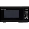SHARP SMC1161KB Oven with Removable 12.4" Carousel Turntable, Cubic Feet, 1000 Watt Countertop Microwave, 1.1 CuFt, Black