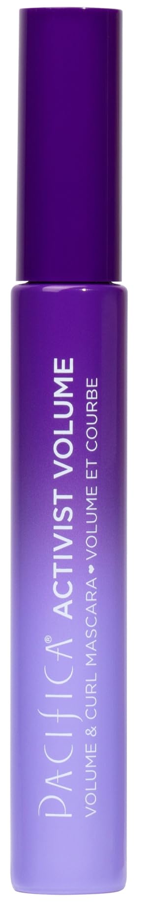 Pacifica Beauty | Activist Curling Mascara | Black | Volume and Length | Vegan Brush | Glass Tube | Clean Eye Makeup | Plant-Fibers | Microplastic + Nylon 6 Free | Vegan, Talc-Free, Cruelty-Free