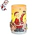 GiveU Santa Claus Flameless LED Timer Battery Operated Candle for Christmas Decoration, 6