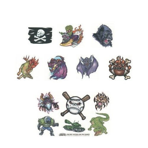 Tattoo Mania '12, Over 50 Temporary Tattoos