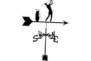 Leefasy Weather Vane Vintage Black Weather Vane, Play Golf