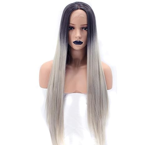 Amazon Co Jp Mumuwu フロントレースメッシュファイバーウィッグ