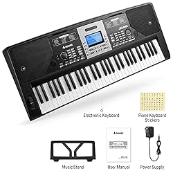 Donner Keyboard Piano, 61 Key Piano Keyboard, Force