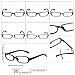 FancyG® Vintage Inspired Classic Retro Style Rectangle Shape UV Protection Blue Tint Glasses Frame Clear Lens Eyewear - Leopard