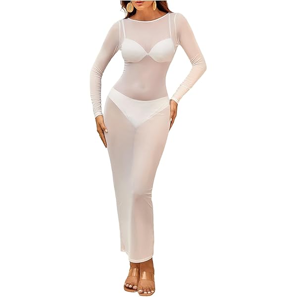 knee length dresses for ladies THE MYSTYLEMODE BLACK BODYSUIT CROSS BACK SHEER MESH MIDI DRESS