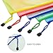 Bantoye 25 Pieces A4 Zipper File Bags, Zippered Waterproof PVC Pouch Plastic Zip Document Filing Folder 5 Colors