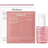 BIODANCE Collagen Duo: Bio Collagen Real Deep Mask & Collagen Peptide Serum Pink Duo Bundle for Glass Skin, Plumping Hydration, Firming, Korean Skin Care, Valentines Day Gifts for Her, Skin Care Set