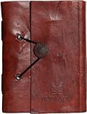 INDIARY Leather Blank Book Journal - Handmade Paper - Notebook - Gift Idea 6x4