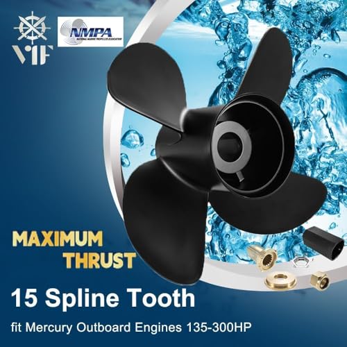 VIF Boat Propeller Compatible with Mercury Mercruiser Alpha One/Bravo One Outboard Motors 135HP 150HP 175HP 200HP 225HP 250HP 300HP