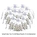 AWELL Small Organza Bags with Drawstrings 2.7x3.5 inch, White, Pack of 100