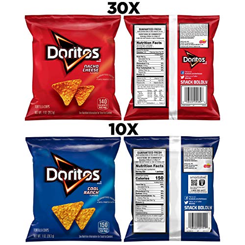 Doritos Flavored Tortilla Chips, 40 Count (Pack of 1) Pricepulse