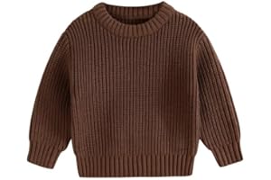 YOUNGER STAR Toddler Baby Girls Boys Knit Sweater Pullover Long Sleeve Sweatshirt Fall Winter Clothes