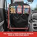 Lusso Gear Heavy Duty Kick Mats (2 Pk) - Back Seat Protector, Sag Proof, Waterproof, Car Back Seat Cover for Kids Who Make Big Messes, 3 Reinforced Storage Pockets, Premium Oxford Fabric (Red)