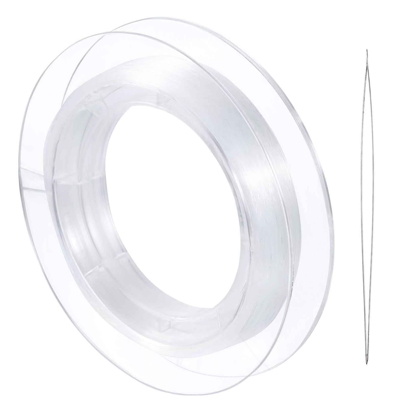 240 m Clear Nylon Invisible Thread String for Hanging Christmas Ornaments, Bracelet Making, Sew Hobby, Clear Beading Thread,invisible string (0.25mm)