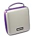 Amazon Basics Carrying Case for Super NES Classic and Accessories - 8.5 x 3.5 x 8.5 Inches, Grey with Purple Trim