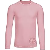 Haloumoning Boys Raglan Long Sleeve T-Shirts Kids Fleece Lined Thermal Basic Tees Baseball Undershirts 5-14 Years